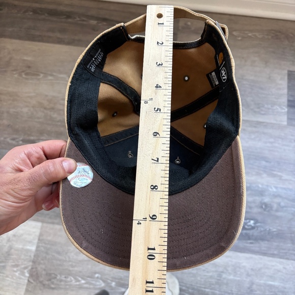 Carhartt x ’47 Brand Atlanta Braves Hat Tan Canvas Baseball Cap Adjustable OSFA - Picture 10 of 13